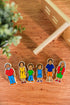 THE FRECKLED FROG - Indigenous Family - Wooden Set of 6